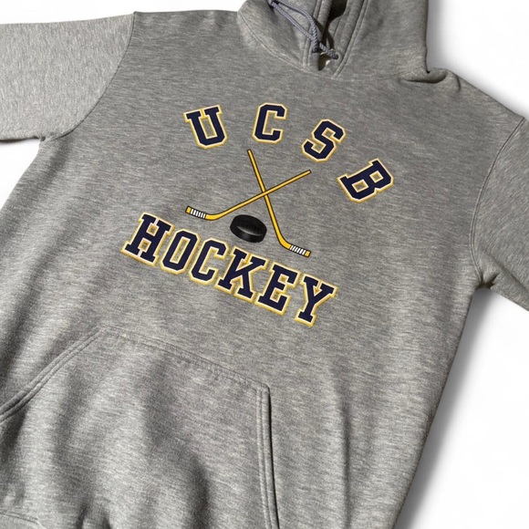 University of California UCSB Hockey Gray Men's Hoodie Sweatshirt - Picture 6 of 8